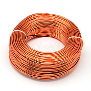 Round Aluminum Wire, Bendable Metal Craft Wire, for DIY Jewelry Craft Making, Orange Red, 9 Gauge, 3.0mm, 25m/500g(82 Feet/500g)(AW-S001-3.0mm-12)