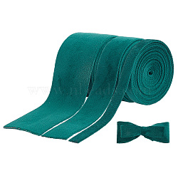 3 Rolls 3 Styles Velvet Ribbon, Flat Cotton Ribbon, for Jewelry, Craft Making, Teal, 3/8~2 inch(10~50mm), about 2.19 Yards(2m)/roll, 1 roll/style(OCOR-BC0005-39B)