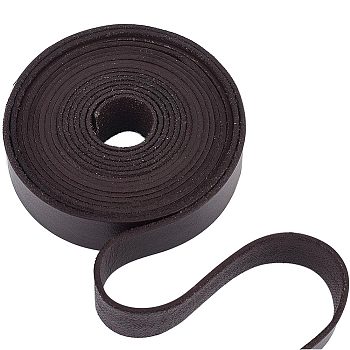 Flat Cowhide Leather Cord, for Jewelry Making, Mixed Color, 20.5x2mm