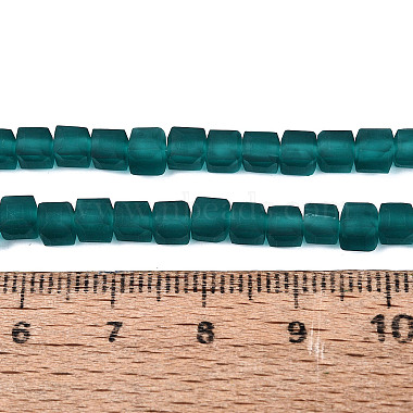brins de perles de verre d&eacute;poli transparent(GLAA-N072-01A-A11)-4