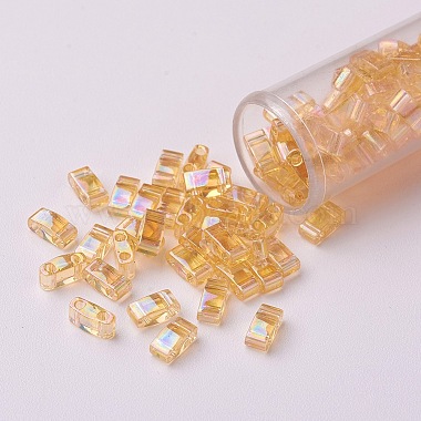 5mm Goldenrod Oval Glass Beads