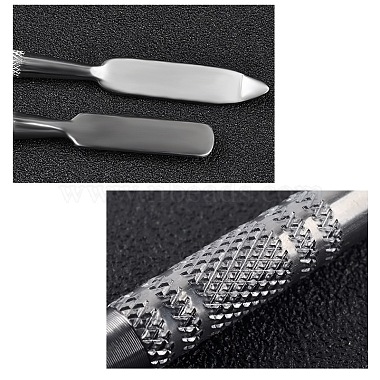 Stainless Steel Spoon Palette Spatulas Stick Rod(MRMJ-G001-24)-3