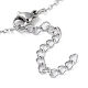 304 Stainless Steel Cable Chain Bracelet with Enamel Rondelle Beaded(BJEW-G683-02P)-4