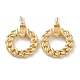 Brass Dangle Stud Earrings(EJEW-A056-12G)-2