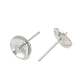 Brass Stud Earring Findings(KK-A300-29C-P)-2