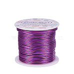 Round Aluminum Wire, Purple, 18 Gauge, 1mm, about 492.12 Feet(150m)/roll(AW-BC0001-1mm-06)