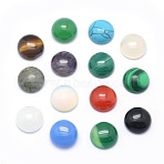 Natural & Synthetic Mixed Gemstone Cabochons, Half Round, 4x2~2.5mm(G-P393-R-4mm)