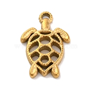 Ocean Theme 304 Stainless Steel Pendants, Real 18K Gold Plated, Turtle, 15x10x1.9mm, Hole: 0.7mm(STAS-M072-06A-G)