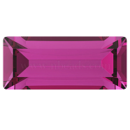 Preciosa&reg MAXIMA Crystal Fancy Stones, Czech Crystal, 435 26 212 Baguette, Dura Foiling, 70350 Fuchsia, 7x3mm(X-PRC-FB7-70350)