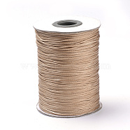 Braided Korean Waxed Polyester Cords, Peru, 0.8mm, about 87.48 yards(80m)/roll(YC-T002-0.8mm-141)