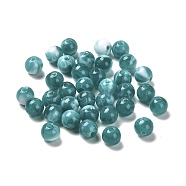 Imitation Jade Acrylic Beads, Round, Cadet Blue, 8mm, Hole: 1.8mm, about 1886pcs/500g(MACR-G066-01B)