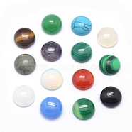 Natural & Synthetic Mixed Gemstone Cabochons, Half Round, 4x2~4mm(G-P393-R-4mm)