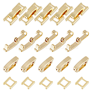 60Pcs 2 Styles Eco-Friendly Brass Watch Band Clasps, Long-Lasting Plated, Lead Free & Cadmium Free, Real 24K Gold Plated, 7~10x2.5~6.5x2~4mm(KK-DC0003-99)