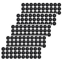Plastic Billiard Spot Stickers, Self-Adhesive Billiards Ball Point Stick, Round, Black, 37.6x12x0.01cm(DIY-WH0278-01)