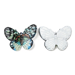 Opaque Acrylic Pendants, Butterfly, Colorful, 30x4.5x41mm, Hole: 1.5mm(MACR-D078-01A)