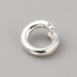 925 Sterling Silver Twister Clasp, Ring, Silver, 6x1.5mm, Inner Diameter: 3mm(STER-WH0004-008A)