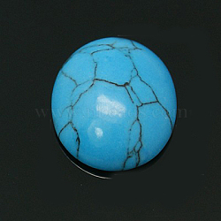 Oval Synthetic Turquoise Cabochons, Dyed, 14x10x4.5mm(G-I171-10x14mm-04)
