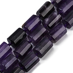 Natural Amethyst Beads Strands, Faceted, Column, 16x12mm, Hole: 1.5mm, about 21pcs/strand, 16.34''(41.5cm)(G-G162-D05-02)