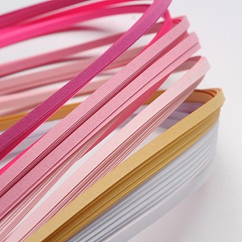 6 Colors Quilling Paper Strips, Gradual Pink, 390x3mm, about 120strips/bag, 20strips/color