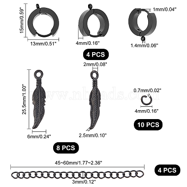 Unicraftale Feder-Ohrring-Herstellungsset(STAS-UN0036-77)-5