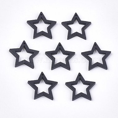 Black Star Wood Pendants