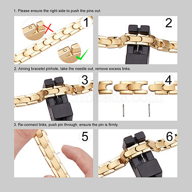 Bracelets de bracelet de montre en acier inoxydable Shegrace(JB653C)-6