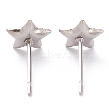 Non-Tarnish 304 Stainless Steel Stud Earring Settings(STAS-J032-16)-2