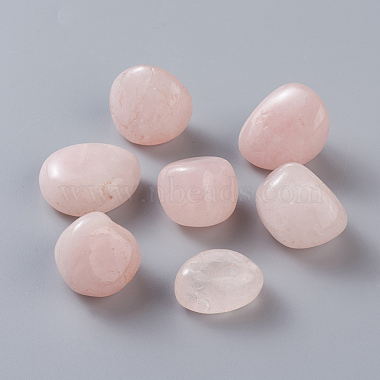 20mm Nuggets Rose Quartz Beads