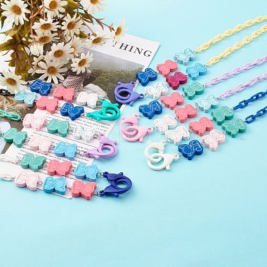 Printed Elephant Natural Dyed Wood Beaded Necklaces(NJEW-JN03527)-6