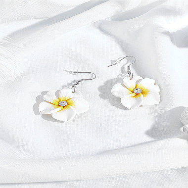 1 Pair Bohemian Style Polymer Clay Dangle Earrings(EJEW-LP0007-109)-3