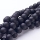 Chapelets de perles perles en agate noire naturelle(G-D543-12mm)-1