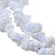 natürliche blaue Spitze Achat Chip-Perlen Stränge(G-E271-73-01)-3