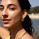 304 Stainless Steel Rhinestone Stud Earrings(EJEW-Z173-05G)-2