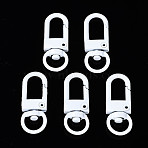 Spray Painted Eco-Friendly Alloy Swivel Snap Hooks Clasps, Cadmium Free & Nickel Free & Lead Free, White, 33.5x12.5x5mm, Hole: 5x9mm(PALLOY-T080-02M-NR)