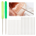 Stainless Steel Doll Hair Rerooting Tool, with Iron Punch Awls, Doll Hair Making Supplies, Platinum & Stainless Steel Color(TOOL-DC0001-25)
