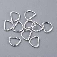 304 Stainless Steel D Rings, Buckle Clasps, For Webbing, Strapping Bags, Garment Accessories, Silver, 9.5x7.5x1mm(STAS-K210-14B-S)