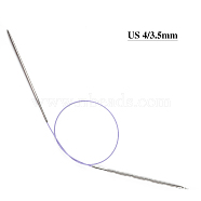Stainless Steel Circular Knitting Needles, Double Pointed Knitting Needles, with Aluminum, Random Color, 650x3.5mm(SENE-PW0003-087D)