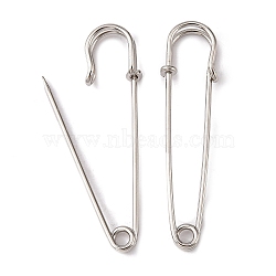 Iron Kilt Pins Brooch clasps jewelry findings, Platinum, 50x13mm, pin: 1.5mm(IFIN-R191-50mm)