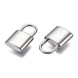 Alloy Pendants, Cadmium Free & Nickel Free & Lead Free, Lock, Platinum, 18x11x4mm, Hole: 6x6.5mm(PALLOY-N155-134)