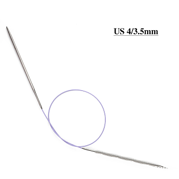 Stainless Steel Circular Knitting Needles, Double Pointed Knitting Needles, with Aluminum, Random Color, 650x3.5mm