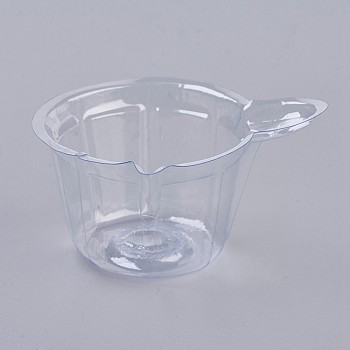 Disposable Plastic Mixing Dish, Clear, 6.6x5.8x3.2cm, Capacity: 40ml(1.35 fl. oz)