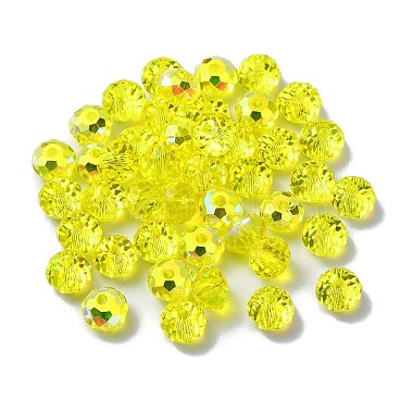 Yellow Rondelle Glass Beads