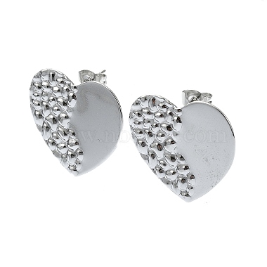 Heart 201 Stainless Steel Stud Earrings