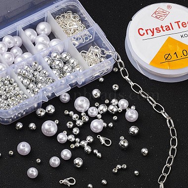 Kit de perles rondes 461 pièces pour la fabrication de bracelets de bricolage(DIY-YW0004-45S)-7