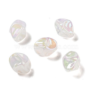WhiteSmoke Nuggets Acrylic Beads