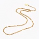 Brass Figaro Chain Necklaces(NJEW-H206-10G)-2