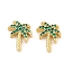 Brass Micro Pave Green Cubic Zirconia Beads(CU-CBAD306-01G)-1