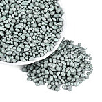 Opaque Glass Seed Beads, No Hole Beads, Imitation Cobblestone, Dyed, Slate Gray, 1~8x1~5x1~4mm, about 6521pcs/Pound(GLAA-Q119-01-A01)