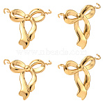 12Pcs 304 Stainless Steel Bowknot Connector Charms, Ion Plating(IP), Real 14K Gold Plated, 18.5x21.5x2mm, Hole: 1.6mm, 12pcs/set(STAS-BBC0006-98)
