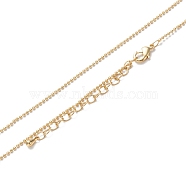 Brass Ball Chain Necklaces, Long-Lasting Plated, Real 18K Gold Plated, 16.34 inch(41.5cm)(NJEW-K123-02G)